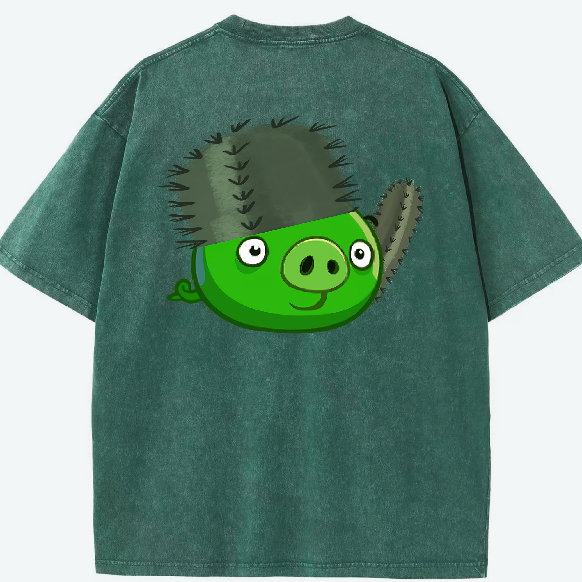（画像用） Angry Birds アングリーバード 綿100% ヴィンテージ風 半袖Tシャツ（背面プリント）